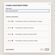 Automated folders can be created on the web.